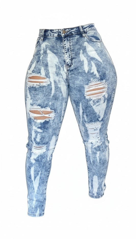 Splashed Skinny Jeans